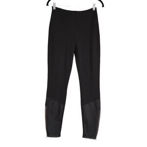 Lysse Womens Meridan Leggings Size Small Black Mesh Ankle Zip Slimming Moto Goth